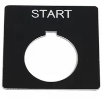 Legend Plate: 30 mm Panel Mounting Size, Square, 2 1/4 in Overall Ht x 2 1/4 in Overall Wd (MPN 9001KN101BP)