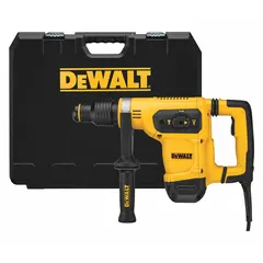 This SDS-Max rotary hammer features an L-shape design for comfortable operation in heavy-duty drilling and chipping applications. It delivers 4.5 ft-lb of impact energy at 3150 bpm, with a 1 9/16 in capacity for concrete, masonry, and stone. The tool operates in hammer and rotate mode and is powered by 120V AC at 10.5 A.