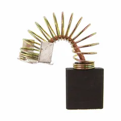 Carbon brush for electric motors, compatible with Indiana General model 2-1859. Used for current transfer between stationary and rotating parts in industrial motor applications. Not rated for a specific part number.