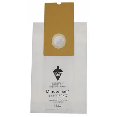 OEM APPROVED VENDOR Vacuum Bag, 2-Ply Paper, Dry Pickup, for Minuteman 137003 - Upright Vacuum Bags