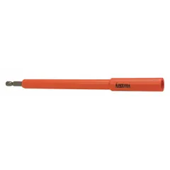 This APEX bit holder is designed for power tools, featuring a 1/4-inch hex compatible bit shank and a magnetic tip for secure bit retention. The non-marring construction helps protect work surfaces during fastening tasks. Suitable for general assembly and maintenance applications where impact rating is not required.