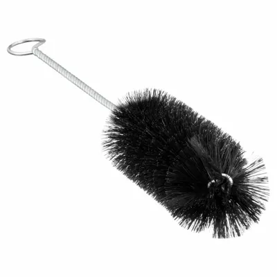 TANIS Radial End Brush: 13 in Overall Lg, Natural Hair, Black, 5 in Brush Head Lg - Lab Brushes