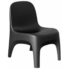 This single-seat armless chair from the Endurance series features a black polyethylene seat material and is designed for floor mounting. It complies with ISO 22196 antimicrobial standards and CAL 133 flammability standards, making it suitable for commercial or institutional settings where easy cleaning and durability are required.
