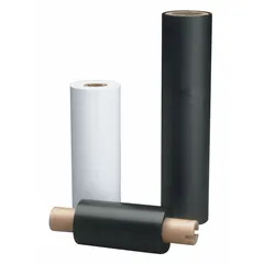 White resin printer ribbon for industrial label printing. UL Recognized and high temperature-resistant. Measures 4 1/4 in x 300 ft. Compatible with TDP43ME printer series.