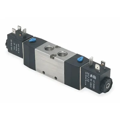 ARO Solenoid Air Control Valve: MaxAir, Four-Way / Two-Position, 120V AC - ARO MaxAir Series Solenoid-Operated Inline Air Control Valves