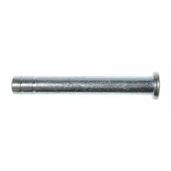 Steel pin with silver finish, designed as a replacement part for Dayton Pallet Jack model 4YX97. Used to secure components on the pallet jack, supporting safe lifting and movement of loads in warehouses and industrial facilities.