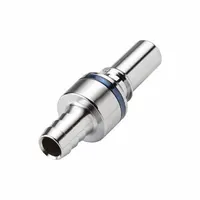 Quick Connection Coupling: Straight, 3/8 in ID Size, Cool Blue, Barbed/Quick Disconnect, Brass (MPN LQ4D22006BLU)