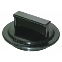 APPROVED VENDOR Drain Stopper: 2 7/8 in Overall Dia, Plastic, Black, Push and Pull (MPN 30097)