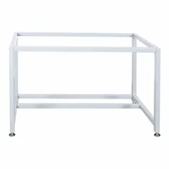 Mobile cart for supporting fume hoods in laboratory or industrial settings. Overall height 34 in, width 37 in. Provides a stable platform for positioning containment equipment.