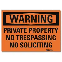 Security Sign: Reflective Sheeting, Adhesive Sign Mounting, 7 in x 10 in Nominal Sign Size (MPN U6-1203-RD_10X7)