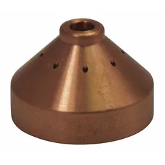 Mechanized shield for Hypertherm plasma torches in the PAC121M/121TS/123M/123T/125M/125T series. Rated at 40 A, it protects the torch tip during automated cutting operations and helps deflect slag.