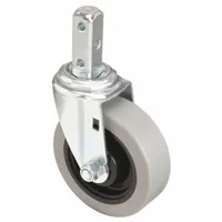 APPROVED VENDOR Stem Caster: Swivel, 5 in Wheel Dia., 1 1/4 in Wheel Wd, Polyurethane, 2 in Stem Lg