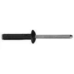 This 3/16 in diameter rivet with an overall length of 3/16 in is used for fastening body panels, trim, and accessory attachments on personnel and utility vehicles. It provides a mechanical fastening solution for maintenance and repair tasks.
