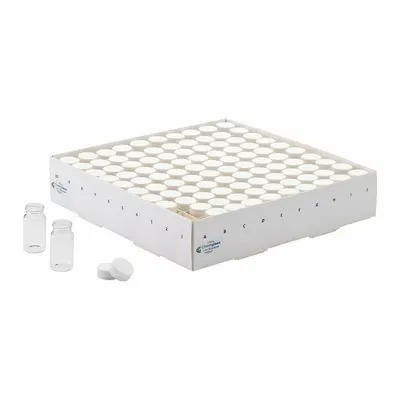 CHEMGLASS Vial: 20 mL, A, Includes Closure, Polypropylene, 28 mm Body Dia, Round - Glass Sample Vials