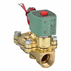 This 2-way, 2-position normally closed solenoid valve from REDHAT is designed for on/off flow control of compatible fluids. It features a 3/4 in pipe size, operates on 110V AC, and has a watertight coil enclosure suitable for outdoor or washdown environments. Typical applications include industrial automation, irrigation, and process control systems.