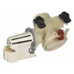 Genuine OEM water pump assembly for Whirlpool washing machines. Drains water from the wash tub during spin and drain cycles. Direct replacement part for specific models.