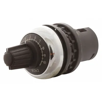EATON Potentiometer: 22 mm Panel Mounting Size, 470,000 ohm Max Resist Rating - Potentiometers with Dial Plates & Operators