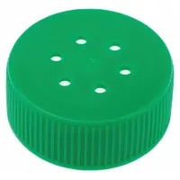 Cap: 35 mm Dia, Green, HDPE, Unlined, 29-14 mm Screw Closure Size, Narrow Mouth Size, Colored (MPN 229477)
