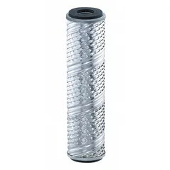 Pleated water filter cartridge with ETP Steel filter media. Rated for 7 gpm flow. Overall height 9 5/8 inches. Used for fine filtration in industrial water systems, process water, and HVAC applications.