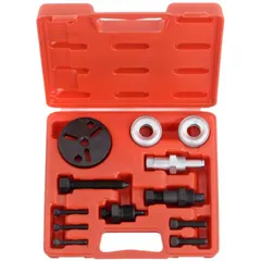 This carbon steel tool is used for installing and removing A/C compressor clutches in automotive and HVAC systems. The 2-3/4 in size accommodates common clutch assemblies. Suitable for service and repair applications.