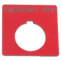Legend Plate: 30 mm Panel Mounting Size, Square, 2 1/4 in Overall Ht x 2 1/4 in Overall Wd (MPN 9001KN105RP)