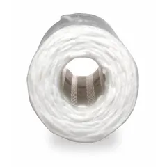 String-wound water filter cartridge with cotton media for sediment filtration. Rated at 3 gpm flow rate, 10-inch overall height. Supplied in a 6-pack. Used in residential and light commercial water systems to reduce sand, rust, and silt.