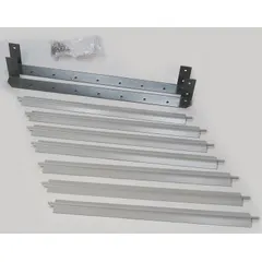 This steel louver in gray finish is designed for use with hydronic wall and ceiling unit heaters to direct airflow and protect the heater core. Overall dimensions are 15-5/8 x 18-3/4 x 2-1/16 inches (H x W x D).