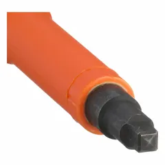 Insulated square screwdriver with #2 tip size, 7 in shank length, and 11-1/4 in overall length. Features a Cushion grip handle. Suitable for driving square-recess fasteners in electrical work and industrial maintenance.