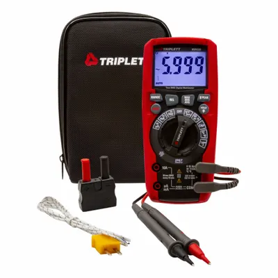 TRIPLETT Digital Multimeter: TRMS, CAT IV 600V, 1,000 V Max AC Volt Measurement - Advanced Feature Multimeters
