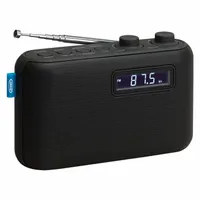 JENSEN Radio: Black, Battery, 1 Speakers, LCD, Digital, Battery/Plug Outlet, SR-50