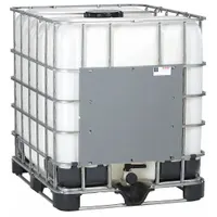 APPROVED VENDOR IBC Tote: 39 1/2 in x 53 3/4 in x 47 1/4 in x 47 1/4 in, GC330, 2 in Drain, 1 Valves