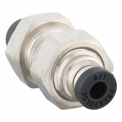 PARKER 62PLPBH-2 Nickel-Plated Brass Push-to-Connect Union Fitting - Nickel-Plated Brass Tube Fittings