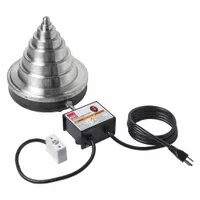 Non-portable induction heater for thermal expansion of bearings during installation. Handles bore diameters from 3/8 in to 8 1/4 in. Operates on 120V, draws 15 A, and includes a control box. Certified cCSAus/CE