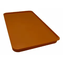 Terra cotta lid designed for use with X-Trays in foodservice settings. Measures 9 1/2 inches overall width. Color: Terra Cotta. Not NSF certified.