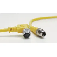 Cordset: M8 Female Straight X Bare Wire, 5 Pins, Yellow, PVC, 2 m Cable Lg, 24 AWG Wire Size (MPN 405000A10M020)