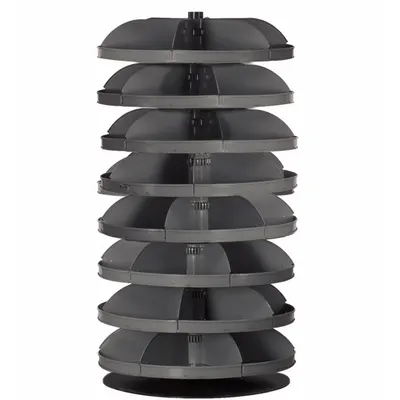 DURHAM MFG Revolving Storage Bin with Flat-Bottom Shelves - Revolving Storage Bins with Flat-Bottom Shelves