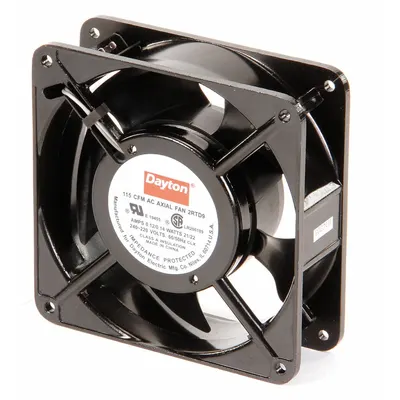Dayton Axial Fan: 87 cfm_99 cfm Airflow @ 0.000 in SP, 4 11/16 in Ht, 1 1/2 in Dp - Standard Square Axial Fans
