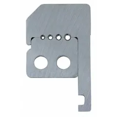 Steel replacement blade set with an overall length of 25/32 in. Designed for use with IDEAL wire stripper models 10F592 and 45-171. Restores cutting performance for precision stripping in electrical and maintenance applications.