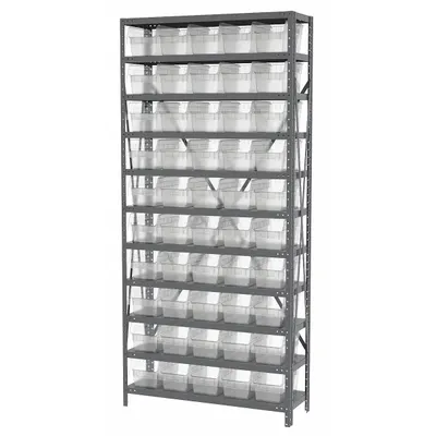 AKRO-MILS AS1279090SC Metal Stationary Bin Shelving with Open-Front Bins