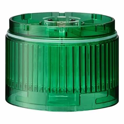PATLITE Tower Light Module: Steady, 24V DC, Green, 70 mm Overall Dia, 40 mm Overall Ht - Steady Light Modules