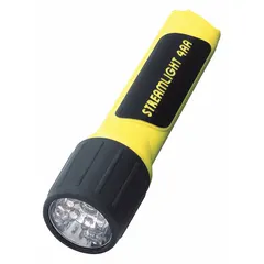 This STREAMLIGHT flashlight delivers 67 lumens of light output with a 155-hour run time at maximum brightness. It requires 4 AA batteries for operation and is classified as intrinsically safe for use in hazardous locations. Suitable for industrial inspections, maintenance, and emergency response in environments where flammable gases or vapors may be present.