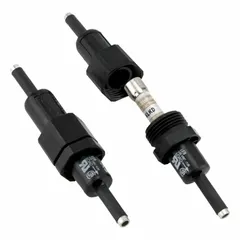 Single-pole, non-rejection block style fuse holder for Class CC and Midget fuses. Rated 600 V AC and 600 V DC. Compatible with KLDR fuse series. Provides in-line overcurrent protection in industrial circuits.