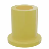 BUNTING BEARINGS Flanged Sleeve Bearing: PTFE, 1/4 in Bore, 3/8 in OD, 1/2 in Overall Lg, 3 PK (MPN BJ5F040604)