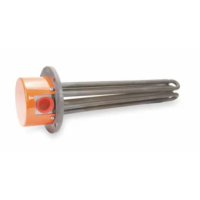 TEMPCO Flanged Immersion Heater: 1/3 Phase, 480V AC, 12,000 W Watt, 5 in Flange Size - Flange-Mount Immersion Heaters