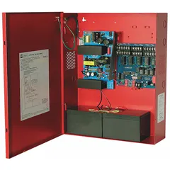The ALTRONIX AL1042ULADA is a NAC power extender designed to extend notification appliance circuit power in fire alarm systems. It provides 10A of output across 4 synchronized outputs with 9-hour standby capacity. The unit operates on 120V AC input and is housed in a steel enclosure.