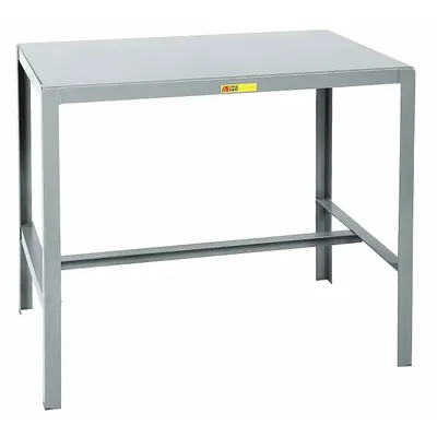 LITTLE GIANT Work Table: Fixed Ht, Steel, 24 in x 18 in, 2,000 lb Overall Load Capacity - Steel-Top Worktables