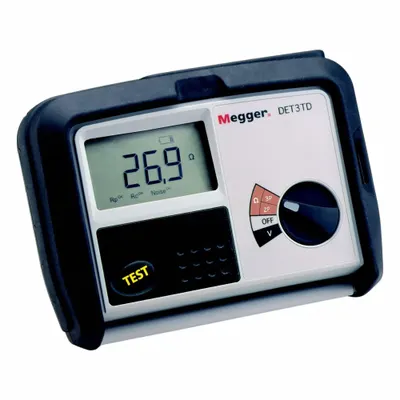 MEGGER Earth Ground Resistance Tester: 0.01 ohm to 2 kiloohm, CAT IV, IP54, Digital - Earth Ground Resistance Testers