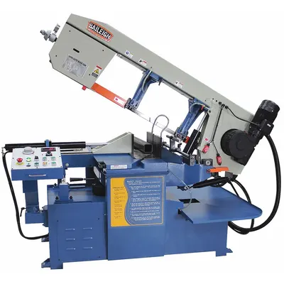 BAILEIGH INDUSTRIAL Band Saw: 13 in x 18 in, 60 to 306, 45° Left to 60° Right, 3 Phase - Mitering Semi-Automatic Horizontal Band Saws