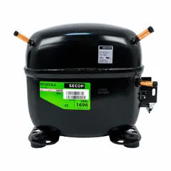 Hermetic reciprocating compressor for R-507 refrigerant. Provides 2,466 BtuH cooling capacity with a 1/2 hp motor. Discharge line connection size is 1/4 in. Used in commercial refrigeration systems such as reach-in coolers and freezers for medium- to low-temperature applications.