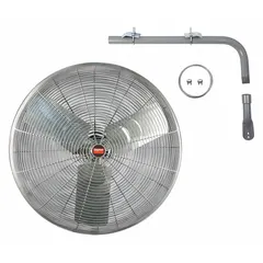 This Dayton fan is designed for high-temperature industrial environments requiring spot cooling. It features a 24-inch blade diameter, 115V AC power, and a 1/3 hp motor. The single-speed, non-oscillating operation with post mounting suits fixed-position ventilation in factories, warehouses, or workshops.